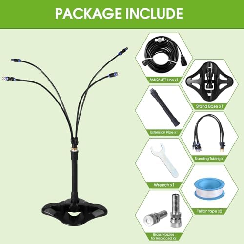 Standing Misters for Outside Patio, Adjustable Cooling System 26.2Ft(8M) - Image 3
