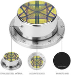 Mechanical Kitchen Timers for Cooking,Yellow and Purple Plaid Printed 60 Minute Magnetic Countdown Timer,Cute Cooking Timers with Alarm,Stainless Steel Time Timer Manual No Batteries Required - Image 3