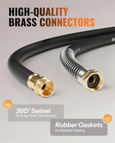 Rubber Garden Hose 30FT x 5/8", Heavy Duty Water Hose 30 Foot - Image 4