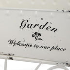 Decorative Wheelbarrow Planter, 11.5 Inch, Antique White - Image 7