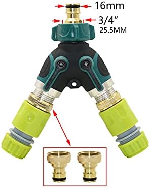 Hose Connector Adapter Garden 1/2 3/4 Inch Hose 2/4 Way Garden Faucet Hose Distributor Brass Plastic Zinc Alloy Y Type Watering Pipe Joint Distributor (Color : Gold) - Image 7