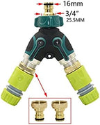 Hose Connector Adapter Garden 1/2 3/4 Inch Hose 2/4 Way Garden Faucet Hose Distributor Brass Plastic Zinc Alloy Y Type Watering Pipe Joint Distributor (Color : 3I4 hose) - Image 7