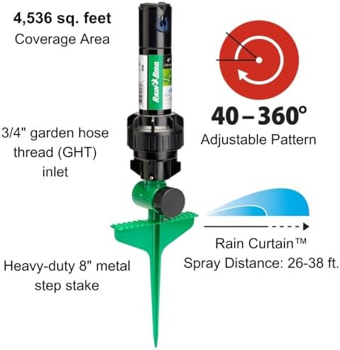 Rain Bird 42SASPG Gear Drive Rotor, Full Circle, 26-38 Feet - Image 2