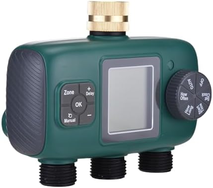 Haofy Brass Sprinkler Timer Programmable Water Timer with 3 Independent Programs Rain Delay Up to 15 Days Lock Feature for Yard Lawn Garden Flower Bed Vegetable Patch Soaker Hose (US Plug) - Image 5