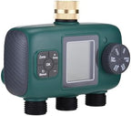 Haofy Brass Sprinkler Timer Programmable Water Timer with 3 Independent Programs Rain Delay Up to 15 Days Lock Feature for Yard Lawn Garden Flower Bed Vegetable Patch Soaker Hose (US Plug) - Image 5