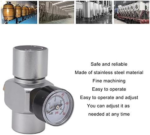 Water Pressure Reducing Valve, Stainless Steel Pressure Reducing Valve, Hose Pressure Regulator for Regulating The Pressure of Homemade Beer - Image 3