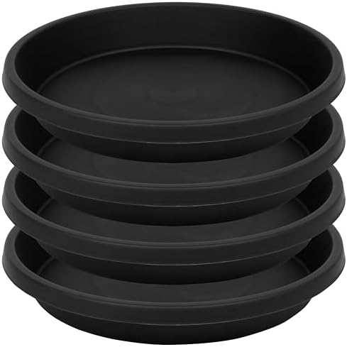 NIMYAU 4 Pack Large Plant Saucer 18 Inch, Extra-Large Deep Plastic Plant Trays for Pots, Plant Water Catcher Tray for Plants, Flower Pot Saucers, Plant Saucers for Indoors Outdoor by NIMYAU