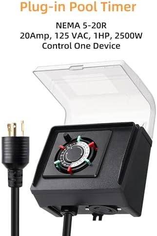 Mechanical Pool Pump Timer,Twist-Lock NEMA L5-20R - Image 2