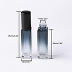 45pcs 10ml Mini Glass Spray Bottles Square Gradient Black Cap - Image 2