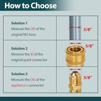 GASPRO 20 Feet 3/8" ID Natural Gas Hose, Low Pressure LPG Hose, for Weber, Char-Broil, Pizza Oven, Patio Heater and More - Image 3
