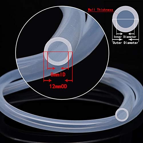 Silicone Tubing 8mm (5/16") ID x 12mm OD (Length 10 Meter-33FT) - Image 2
