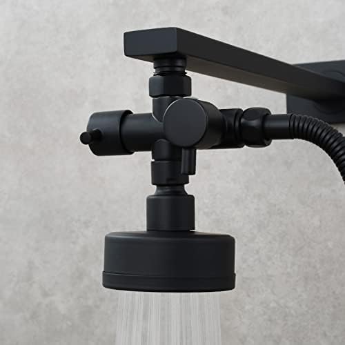 Tecmolog Brass Shower Shut Off Valve G 1/2 2 Way Black Shower Arm Diverter for Hand Shower, DSF014B - Image 3