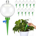 12 Pcs 17 oz Plant Watering Globe with Adjustable Spike, Green by Acellegic