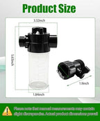 4pcs 4oz Fertilizer Injector Bottle with Valve and Hose Adapter - Image 2