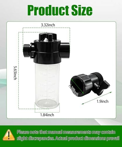 4pcs 4oz Fertilizer Injector Bottle with Valve and Hose Adapter - Image 2