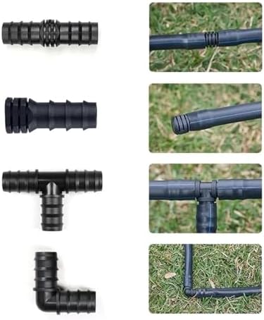 2~30PCS PE Pipe Barb Connectors Tee Elbow Repair End Garden Water Drip Irrigation Connector Joints 16mm 20mm 25mm(Straight,20MM-30 PIECES) - Image 4
