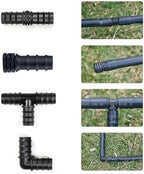 2~30PCS PE Pipe Barb Connectors Tee Elbow Repair End Garden Water Drip Irrigation Connector Joints 16mm 20mm 25mm(Straight,20MM-30 PIECES) - Image 4
