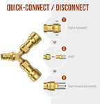 1/2 inch Natural Gas Y Splitter, 2-Way Natural Gas Quick Connect Fittings with Shut Off Valve, Conversion Kit for Gas Line, 1/2" Propane Hose, Pizza, Oven, Grill, Generator, Heater - Image 6
