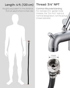 3/4" Hose Thread, 3.9 ft Mop Sink Hose for Commercial Service Sink Faucet - Image 3