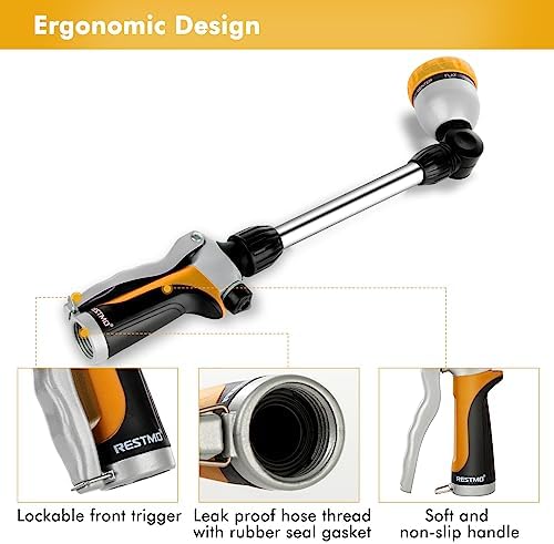 RESTMO Heavy Duty Metal Hose Wand, Watering Wand for Garden Hose - Image 4
