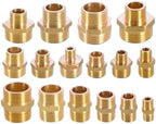 Garden Hose Connector 10pcs 1/2" to 3/4 3/8 1 Thread Connector Reducing Repair Joint Copper Bubbler Adapter(1 x 1) - Image 2