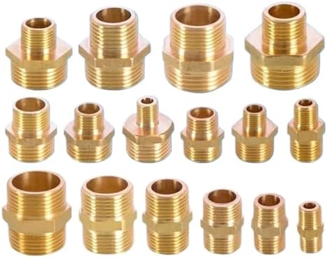 Garden Hose Connector 10pcs 1/2" to 3/4 3/8 1 Thread Connector Reducing Repair Joint Copper Bubbler Adapter(1l8 x 1l2) - Image 2