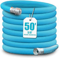 Aqua Joe 50 Ft Hybrid Polymer FLEX Garden Hose, Drinking Water Safe, Kink Resistant Flexible Hose with Aluminum Fittings, 5/8" Diameter, AJPGH50-DWS by AquaJoe%C2%AE