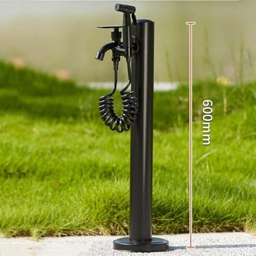 Stainless Steel Outdoor Garden Water Column Hose Stand with Faucet - Decorative Water Fountain Dispenser for Efficient Irrigation and Washing Solutions - Image 2