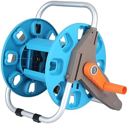 FLEXMAN Water Hose Reel Cart, G1/2 Zero Rust Upright Hose Reel, Heavy Duty Gardening Waterpipe Cart, Multi Purpose Steel Garden Floor Mount Hose Reel for 30M Hose by flexman