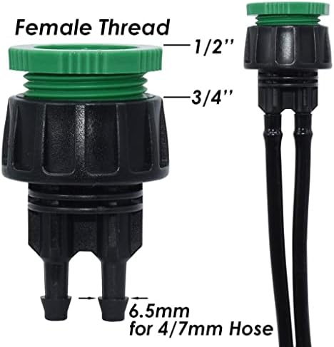 1/4'' Garden Watering Hose 4/7mm PVC Micro Drip Irrigation Pipe Tubing, for Sprinkler Lawn Pot Plant Greenhouse (Color : SPL11-065-40M) - Image 5