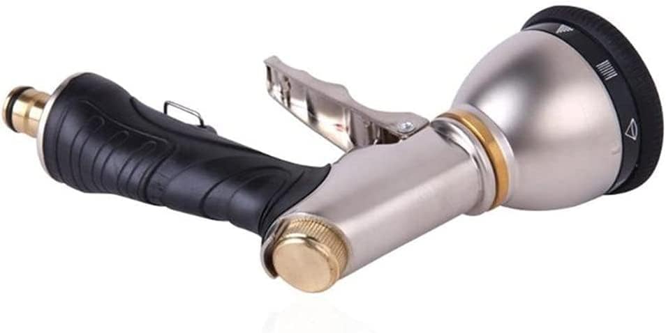 Hose Spray Nozzle, Metal Garden Hose Nozzle, Heavy Duty Water Hose Sprayer with 9 Adjustable Patterns Outdoor Hose Nozzles for Hand Watering Plants and Lawn, Car Washing, Pa - Image 3