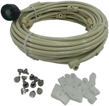 Patio Misting System-Patio Misting Kit- 4 Brass/Stainless Steel Nozzle Kit- Outdoor Cooling Kit - Low Pressure Misting System - Easy to Install - A DIY Misting Kit by Mistcooling