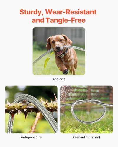 Happybuy Metal Garden Hose 75 ft, Rust Proof Stainless Steel Water Hose, Heavy Duty Backyard Hose with 10 Function Nozzle, No-Kink & Flexible Water Pipe, Lightweight Metal Hose for Yard - Image 3