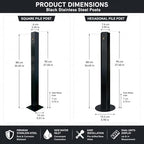 Outdoor Water Column with Faucet and Spray Gun, Antifreeze Water Dispenser Hydrant, for Car Washing and Watering, Durable Outdoor Water Feature(Black 2) - Image 2