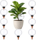 Plant Watering Globes Slow Release Terracotta Automatic Plastic Watering Globes Top Fill Control Plants Watering Devices System Watering Planter Insert Spikes Stakes (White-17oz-9Pcs) by Meyutqer