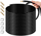 Self Sinking Aeration Hose, 3/8 inch 328 Feet Weighted Pond Aerator Hose Kit with 4 Stainless Steel Hose Clamps and 4 Copper Menders Use for Aquaculture,Garden,Pond (328ft) by Unknown