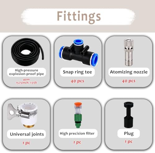Drip Irrigation System for Raised Garden Bed, Adjustable Mist Nozzles Outdoor Plant Irrigation System, Leak-Proof & Easy Installation - Image 3