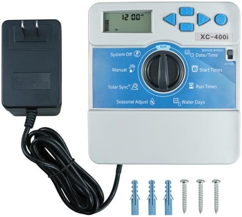 Compatible with Hunter X-Core XC400i Indoor Sprinkler Timer, 4 Zone Irrigation Controller, Indoor Lawn & Garden Watering System, Easy Program, No Wi-Fi Required - Image 5