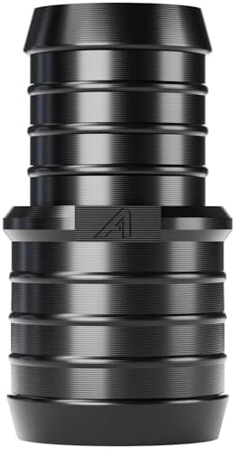 PVC Barbed Straight Pipe Reducer - Corrugated Hose Reducing Joiner & Coupling Adapter Fitting(Black,70mm to 51mm (2 3/4" to 2")) - Image 2