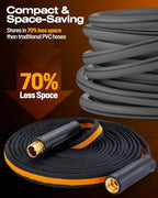 Garden Hose 100ft, Kink-Free Lightweight Water Hose, Black-Orange - Image 3