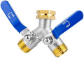 EJW Hose Splitter 2 Way, Garden Hose Splitters, Heavy Duty Faucet Splitter,Rv Brass Water Hose Y Splitter, Double Hose Connector, Spigot Splitter, Two Way Hose Manifold Valve 3/4 Inch GHT Thread. by Unknown