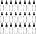 PATIKIL 1oz Glass Spray Bottles, 72pcs Nozzle Leak Proof Empty Water Mist Stream Sprayer for Cleaning Solutions Plants Hair, Clear Black by PATIKIL