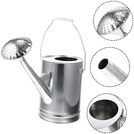VICASKY Indoor Watering Can Long Spout Garden Outdoor Pots Galvanized Plant Self Potted Mister Sprinkler Water Can Drip Vintage Irrigation Useful Watering Can Stainless Steel Silver - Image 3