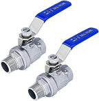 Ball Valve 1/2",1/2" Full Port Stainless Steel Ball Valve 304 NPT Water Valve, 1/2 inch Shut Off Valves for Oil and Gas with Blue Locking Handles 1000 WOG (1/2 inch, 2 pack) by Gadoutcover
