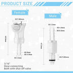 Chunful 20 Pcs 3/16" Quick Disconnect Connect Hose Barb Insert Fittings Plastic Male Female Coupling Connector 10 Female and 10 Male Connectors - Image 2