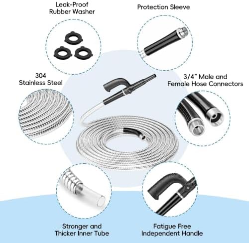 SPECILITE 50ft 304 Stainless Steel Metal Garden Hose with Independent Grip - Image 2