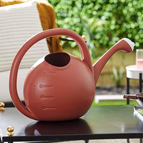 2 Gallon Plant Watering Can - Large Plastic Garden Water Pot with Dual Spray Options for Indoor Outdoor Plants Flower, Clay - Image 2