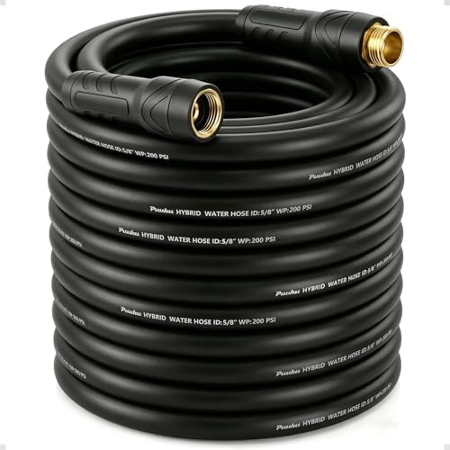 Garden Hose 100ft x 5/8", NON-EXPANDABLE Heavy Duty Premium Flexible Hose by PUUKU