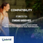 Underhill Precision Rainmaker with High Flow Control Valve Garden Water Hose Nozzle, Sprayer, 23 GPM at 80 PSI, 3/4-Inch by 1-Inch, HN2300CV - Image 4