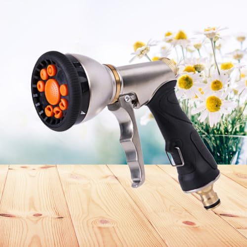 Water Nozzle Garden Hose 9 Functions Zinc Alloy Black - Image 5